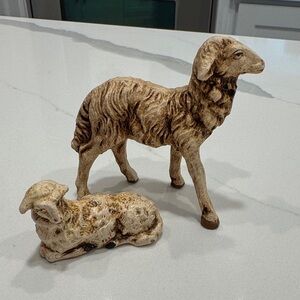 Fontanini lSheep 2- Piece Set Collection, Nativity Figures, Made in Italy